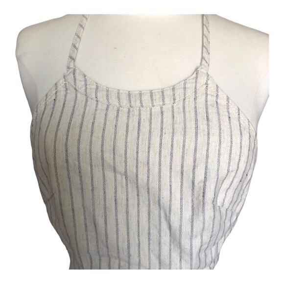 Rag & Bone NWT Zoe Natural Striped Pintuck Sleeveless Halter Top Blouse XS - Picture 4 of 13